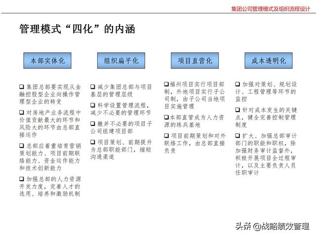 集团公司管理模式及组织关键流程设计（集团公司的管理模式）