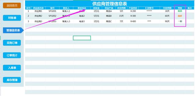 Excel全自动采购管理系统，内含公式，自动对账，自带库存预警（Excel全自动库存管理系统）