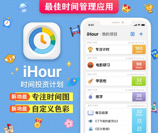 “iHour·时间投资计划”应用2022重要升级：专注时间图、新时空怪兽……