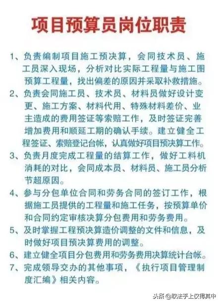 工程项目部全套岗位职责牌（工程项目部全套岗位职责牌子）