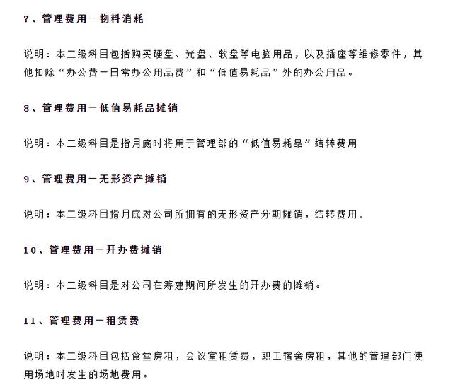 干货福利！管理费用明细科目大全及释义，速来收藏（管理费的明细科目）