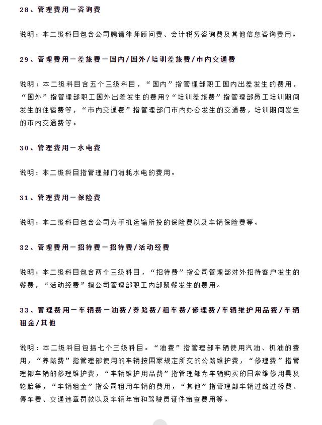 干货福利！管理费用明细科目大全及释义，速来收藏（管理费的明细科目）