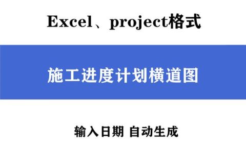 施工进度计划甘特图模板（多版本横道图），输入日期自动生成，赞