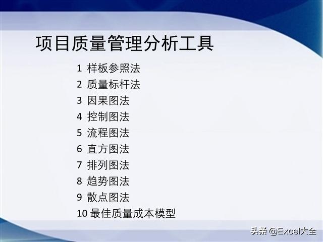 0个经典的项目质量管理分析工具，附34页PPT，推荐项目经理学习（质量管理工具的应用实例分析）"