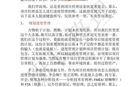 关于项目进度管理的理解（如何理解项目进度管理）