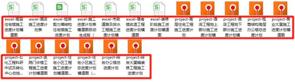 施工进度难做好？18个施工进度计划横道图模板，输入参数自动出图