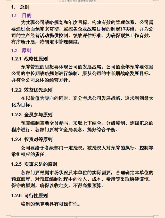 财务经理：利用全面预算管理细则，把预算管理控制在合理范围之内