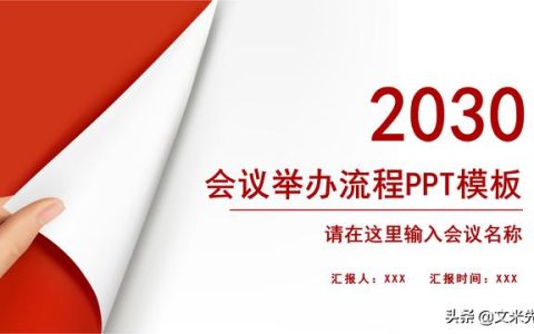 会务人员安排，会议举办流程PPT模板，确定会议主题、流程、时间（会议流程时间内容安排表格模板）