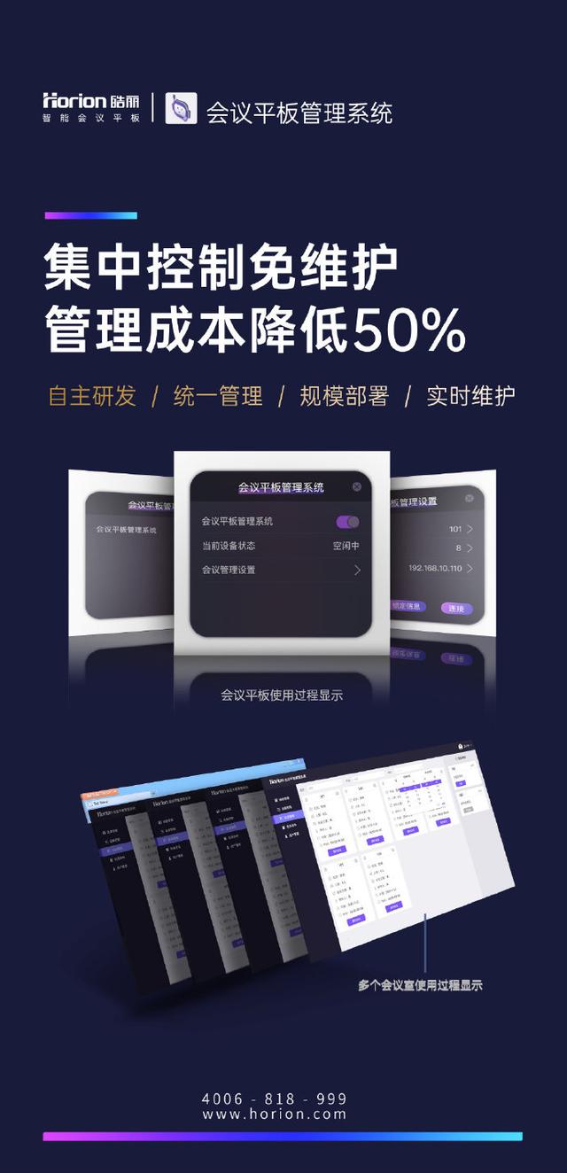 科技赋能，皓丽会议平板系统，为您提供会议室统一管理解决方案