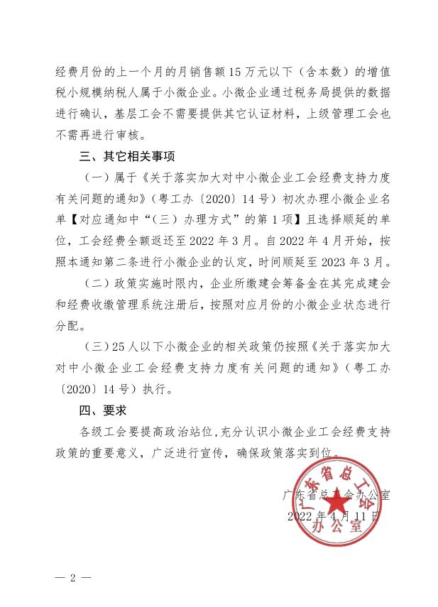 好消息！小微企业工会经费优惠政策延期至2023年1月31日（2020年小微企业工会经费优惠政策）