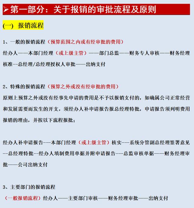 第一次见这么详细的财务费用报销制度及实施细则，厉害了，收藏