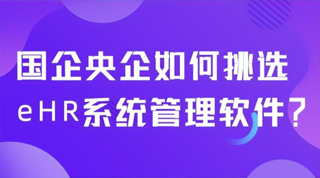 国企央企如何挑选eHR系统管理软件？