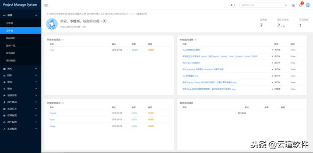 基于Vue.js实现的项目管理系统（vue 管理系统开源项目）